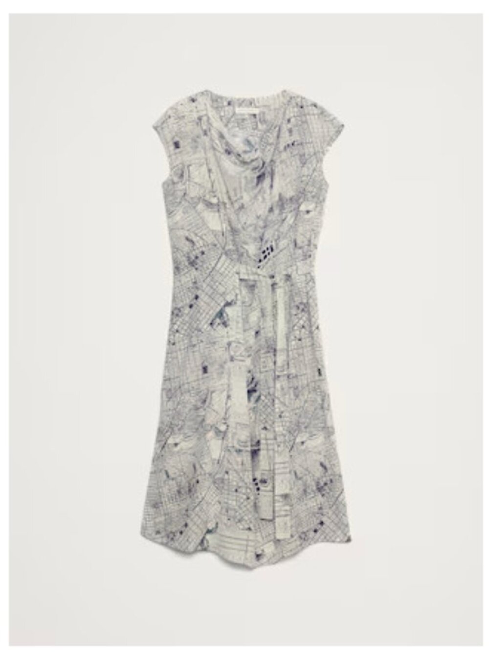 Banana Republic Silk Cowl-Nick Shift Dress XS